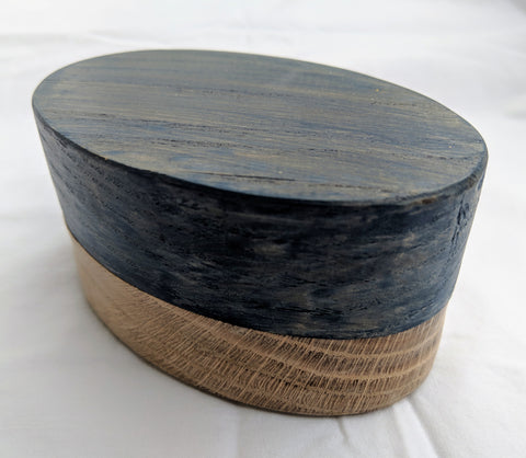 Small Oval Box with Blue Top