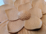 Magnolia Flower Carving Wall Hanging